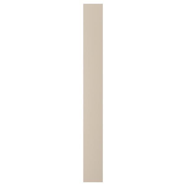 Rectangle-shaped tan door, simple design, matches pax frames.