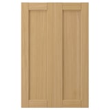 Forsbaka kitchen cabinet doors, light oak, wooden frame with beveled edges, simple classic design.