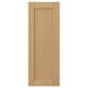 Forsbäcka light oak wooden door, rectangular with bevelled edges.