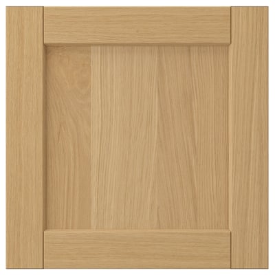Fors oak cabinet door, warm, square, beveled.
