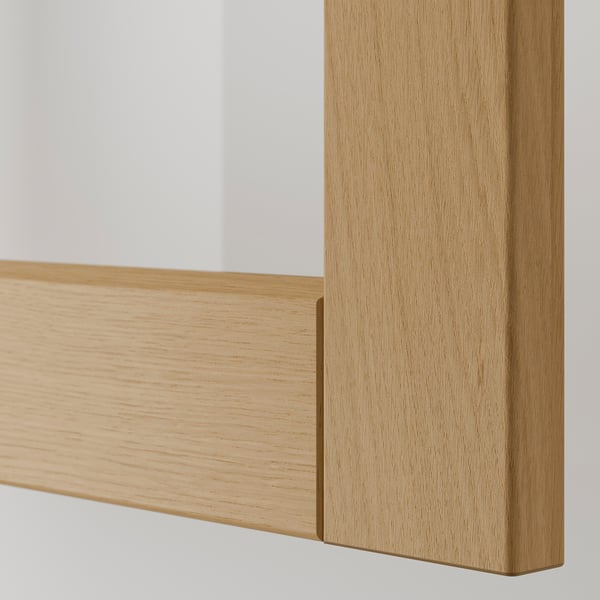 FORSBACKA Glass door, oak, 40x40 cm