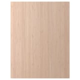 FRÖJERED bamboo drawer front, natural wood grain, light beige color, square shape.