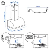 Illustration with measurements for the product: FULLSTÄNDIG.