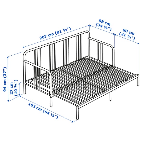 Illustration with measurements for the product: FYRESDAL.