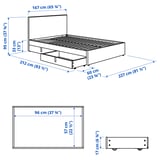 Illustration with measurements for the product: GLADSTAD.