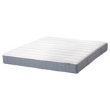 GLAMBERGET extendable bed in grey with vesteröy pocket sprung mattress. Modern, minimalist design, perfect for small spaces.