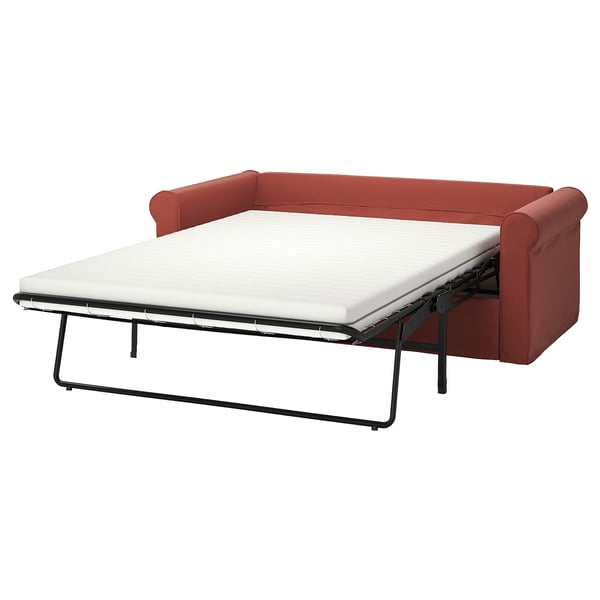 GRÖNLID 2-seat sofa-bed, Ljungen light red