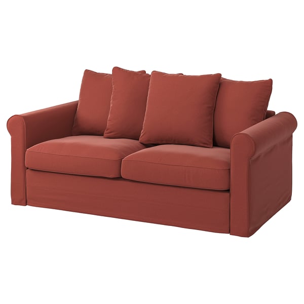 GRÖNLID 2-seat sofa-bed, Ljungen light red
