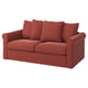 GRÖNLID 2-seat sofa-bed, Ljungen light red