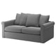 GRÖNLID 2-seat sofa-bed, Ljungen medium grey
