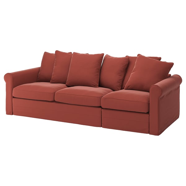GRÖNLID 3-seat sofa-bed, Ljungen light red