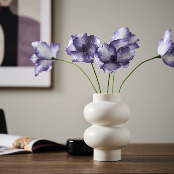GULDSPETT Artificial flower, paper/iris blue, 45 cm