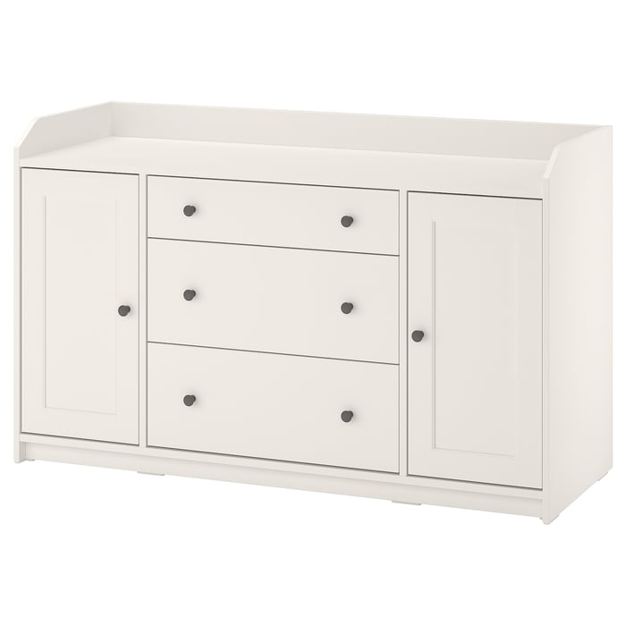 HAUGA sideboard, white, 140x84 cm IKEA