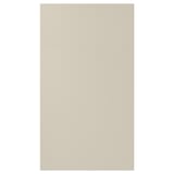 A beige HAVSTORP cabinet door, rectangular with smooth lines and a lacquered finish.