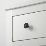 White cabinet, black handle