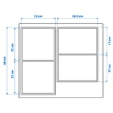 Illustration with measurements for the product: HÖGKLASSIG.