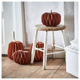 HÖSTAGILLE Decoration pumpkin, set of 2, paper mixed colours