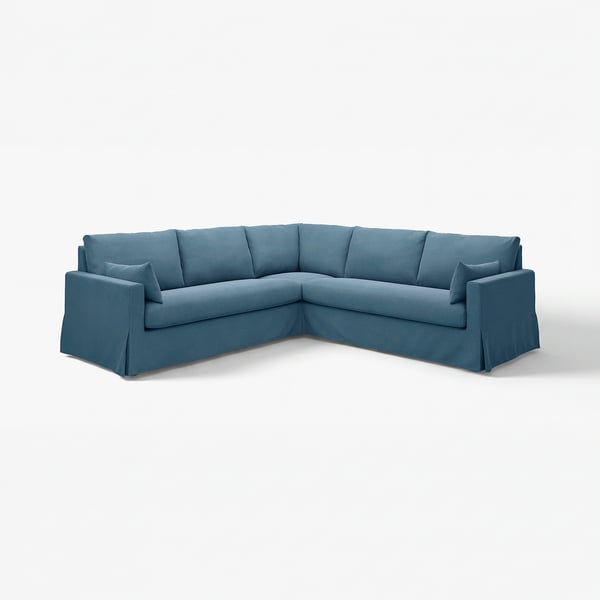 HYLTARP Cover for corner sofa, 4-seat, Tallmyra blue