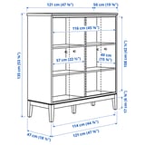 Illustration with measurements for the product: IDANÄS.