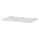 Option: Glass shelf, clear IDANÄS, rectangular with metal clips.