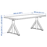 Illustration with measurements for the product: IDÅSEN.