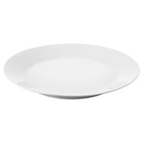 IKEA 365+ white porcelain plate, simple and round design.