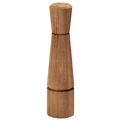 INTRESSANT wooden pepper grinder, light brown, conical shape, ceramic mechanism.