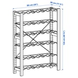 Illustration with measurements for the product: IVAR.