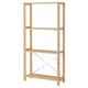 IVAR: natural pine wood shelf unit, 4 shelves, minimalist design.
