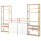 IVAR, a light wood modular storage system with white drawers and cabinets, ideal for organizing various spaces.