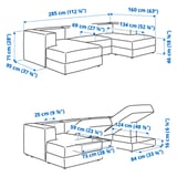 Illustration with measurements for the product: JÄTTEBO.