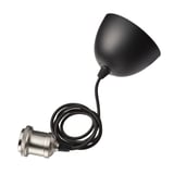 JAKOBSBYN black glass pendant lamp with flexible cord