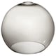 Round smoked clear glass lamp shade, handcrafted, unique design.