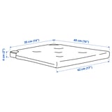 Illustration with measurements for the product: JUSTINA.