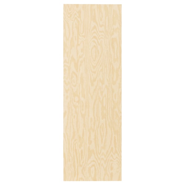 KALBÅDEN pine-colored door, rectangular, metal hinges.