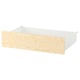 Option: White & wooden drawer, modern design, steel base, pine finish.
