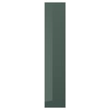 A KALLARP cabinet in glossy green. Its rectangular with sleek, modern lines.