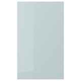 KALLARP high-gloss grey-blue kitchen cabinet with sleek, modern design.