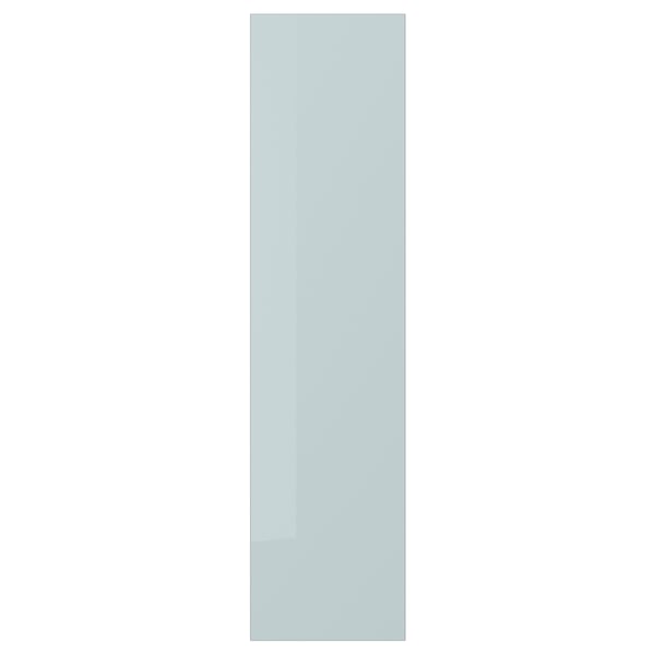 KALLARP high-gloss grey-blue kitchen cabinet. Rectangular, modern design. Eco-friendly, recycled plastic material.