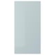 KALLARP high-gloss grey-blue cabinet door; modern, sleek, rectangular design.