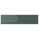 Option: KALLARP drawer fronts in glossy teal with sleek, straight lines. Made from recycled materials, ensures modern design and durability.