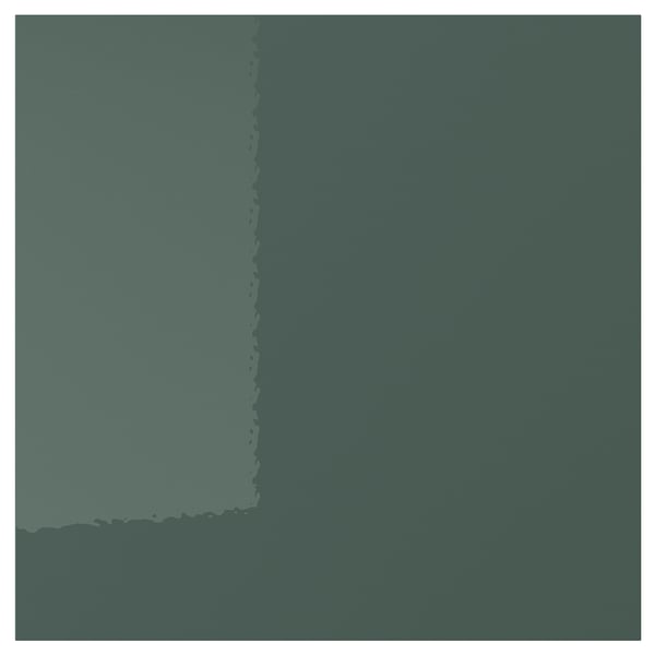 KALLARP high-gloss grey-green drawer fronts; sleek, modern, rectangular with glossy finish.