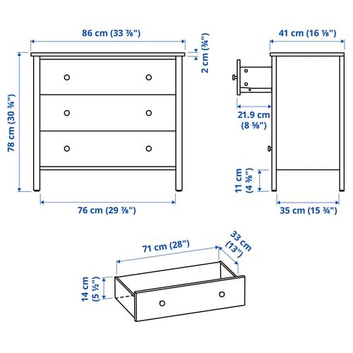 Illustration with measurements for the product: KILBERGET.