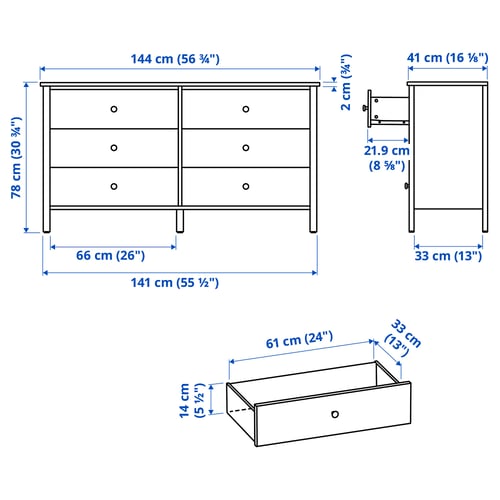 Illustration with measurements for the product: KILBERGET.