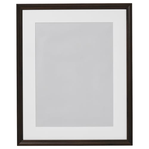 Frame: KLOTKÖRSBÄR, black wood-style, square, empty photo display.