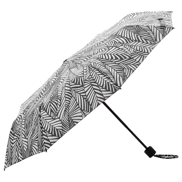 KNALLA Umbrella, foldable white/black IKEA