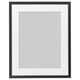 Option: A black KNOPPÄNG picture frame with a thin edge, designed to hold and display photos safely with plastic front protection.