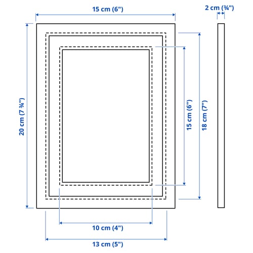 Illustration with measurements for the product: KNOPPÄNG.