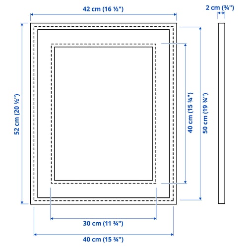 Illustration with measurements for the product: KNOPPÄNG.