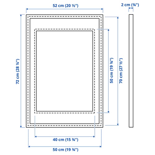Illustration with measurements for the product: KNOPPÄNG.